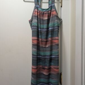 Prana Multicolor Striped Maxi Dress